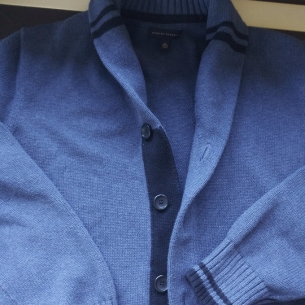 Shawl Collar Blue cardigan - XL
